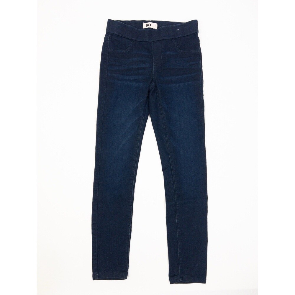 SO Girls Size 7 Dark Wash Pull On Jeggings! New!